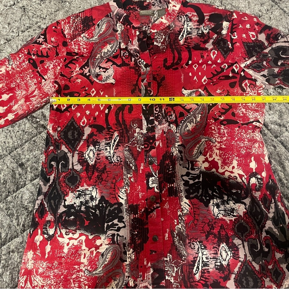 Chicos vibrant colorful button down top - Picture 13 of 14